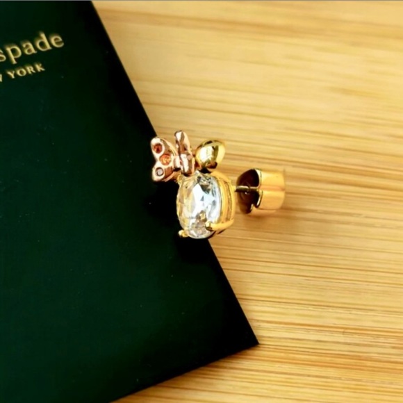 Kate Spade Mini Mouse Sparkling Crystal, Stud Earrings/ Gold tone - Picture 10 of 12